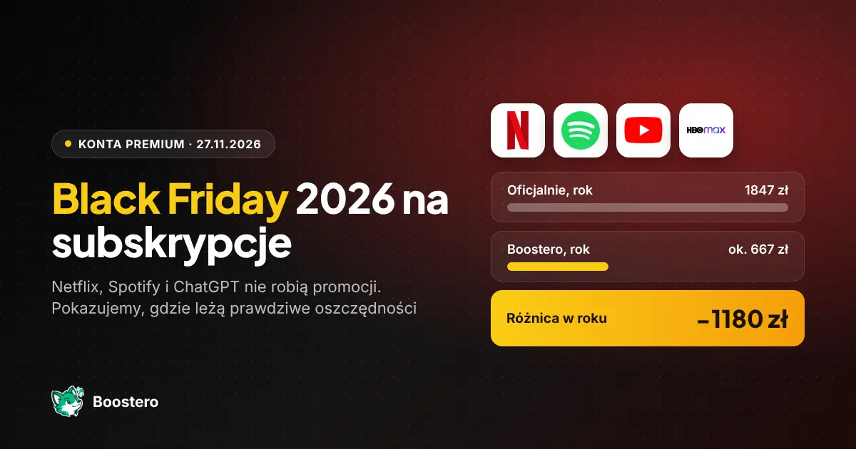 Okładka: Black Friday 2026 — kiedy jest i jak kupić Netflix, Spotify, ChatGPT i doładowania do gier taniej
