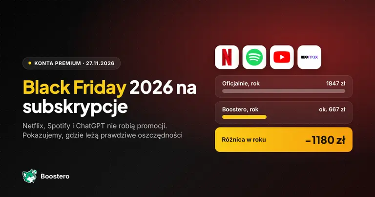 Okładka: Black Friday 2026 — kiedy jest i jak kupić Netflix, Spotify, ChatGPT i doładowania do gier taniej