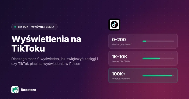 Okładka: Wyświetlenia na TikToku w 2026 — jak je zwiększyć, skąd 0 wyświetleń i czy TikTok płaci